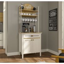 Aamiaiskaappi/kahvipiste Linento Furniture FRN-21028, kerma/ruskea