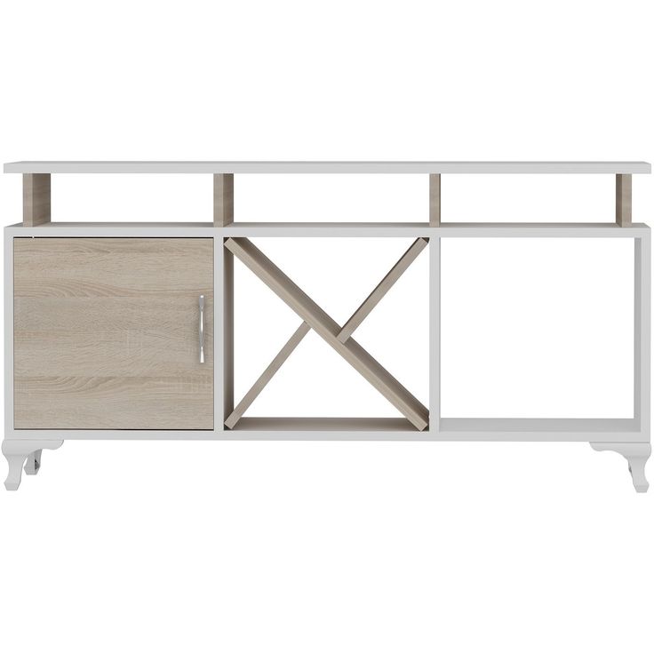 TV-taso Linento Furniture Aye, valkoienn/ruskea