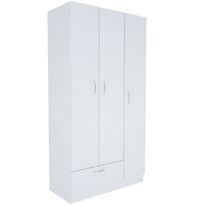 Vaatekaappi Linento Furniture Gabi, 90cm, valkoinen