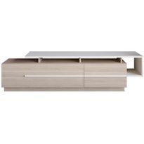TV-taso Linento Furniture Pia, ruskea/valkoinen