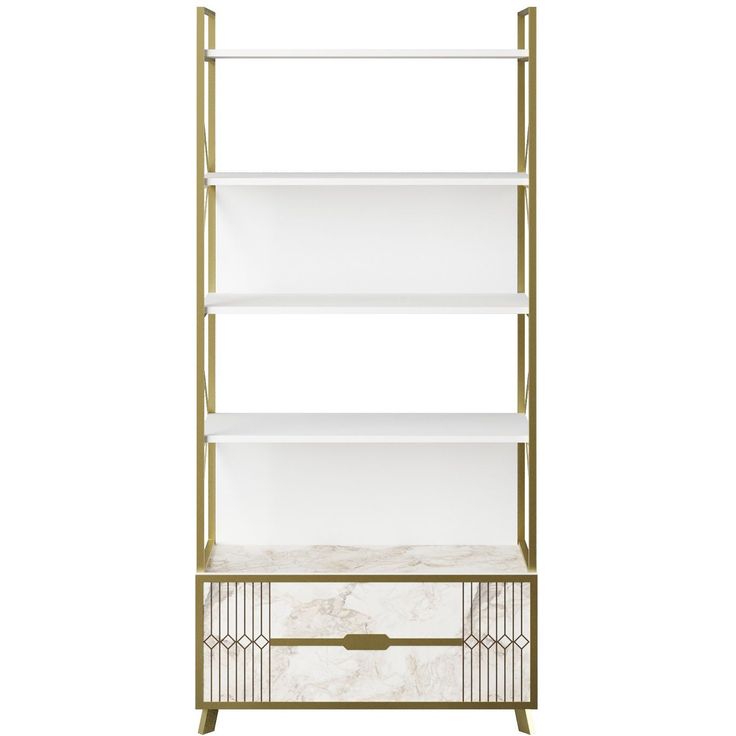 Kirjahylly Linento Furniture Frida, valkoinen