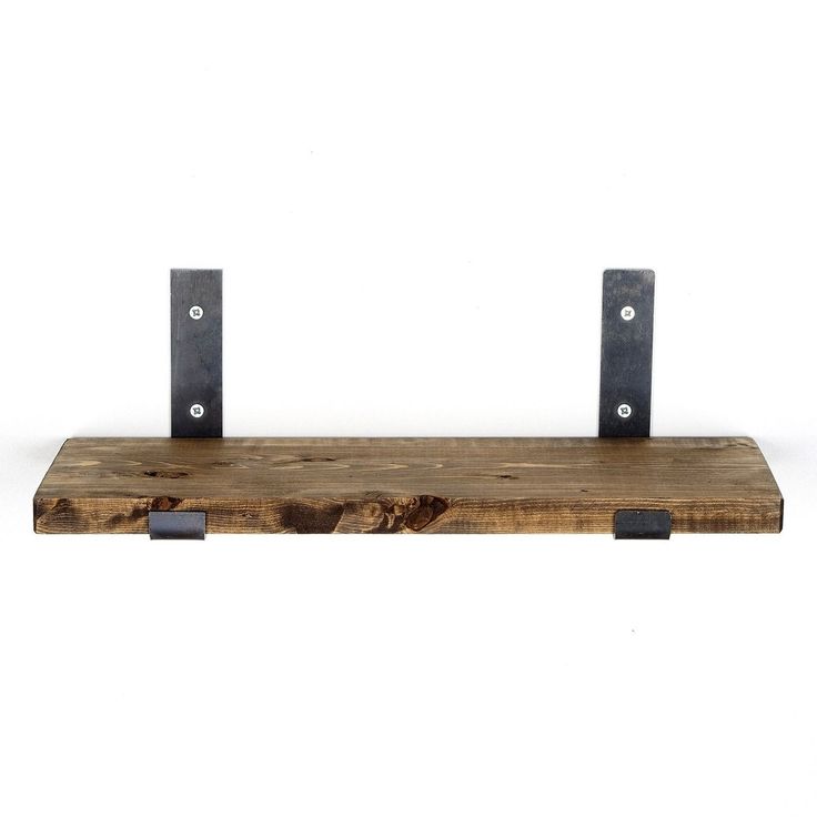 Puinen seinähylly Linento Furniture LAM007, leveys 40cm, tummanruskea