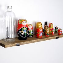 Puinen seinähylly Linento Furniture LAM009, 60x14cm, ruskea