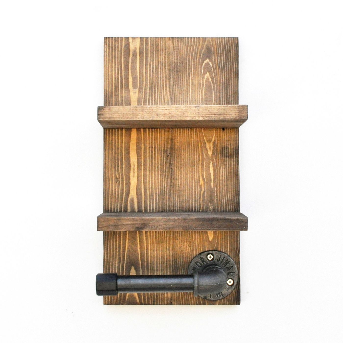 Puinen seinähylly Linento Furniture Boruraf219, 18x35cm, ruskea