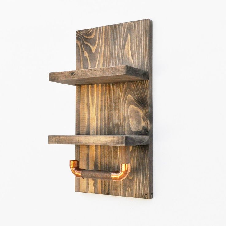 Puinen seinähylly Linento Furniture Cop054, ruskea