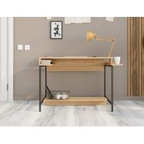 Työpöytä Linento Furniture Balista, 113x57cm, ruskea/musta