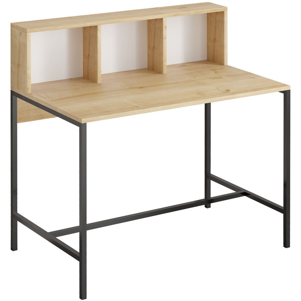 Työpöytä Linento Furniture Dustin, 100x45cm, ruskea/musta