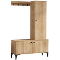 Vaatenaulakko Linento Furniture Lex tammi/musta, Verkkokaupan poistotuote