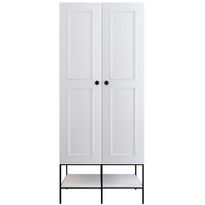 Vaatekaappi Linento Furniture Martin 2, 84cm, valkoinen