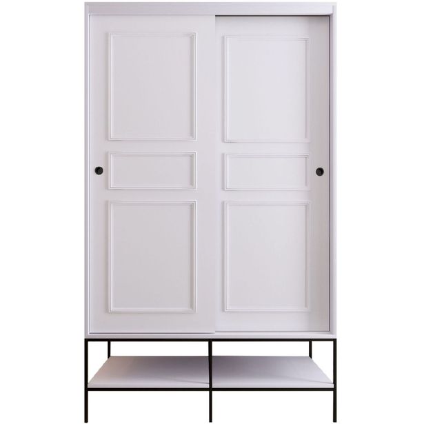 Vaatekaappi Linento Furniture Martin, 120cm, valkoinen