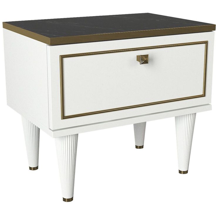 Yöpöytä Linento Furniture Ravenna, valkoinen