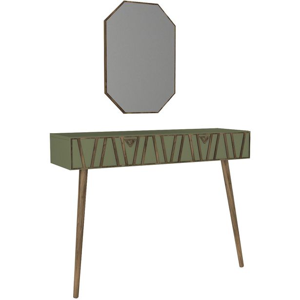 Sivupöytä ja peili Linento Furniture Forest, vihreä
