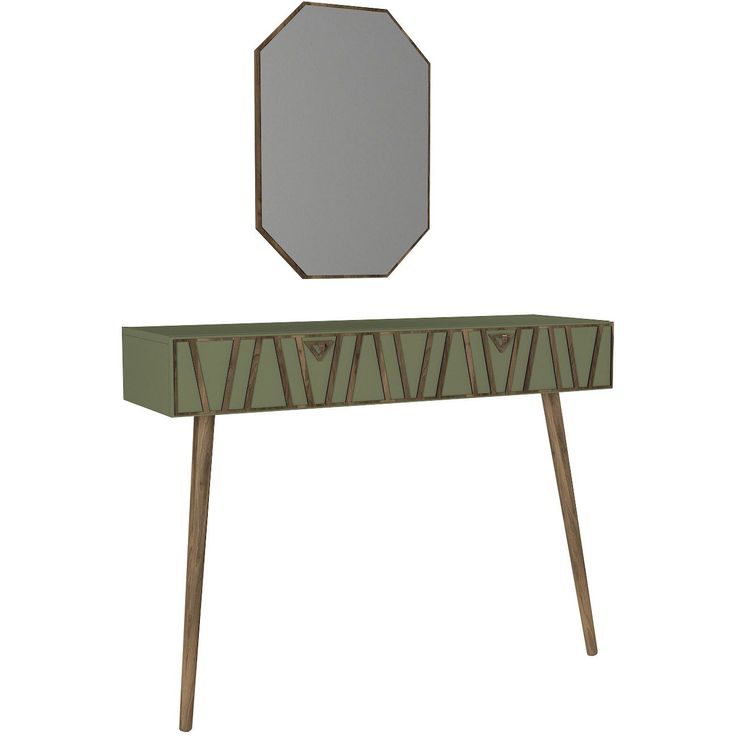 Sivupöytä ja peili Linento Furniture Forest, vihreä