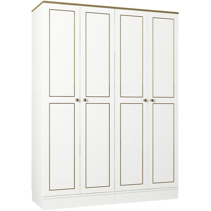 Vaatekaappi Linento Furniture Ravenna 4, valkoinen
