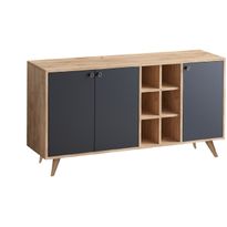 Senkki Linento Furniture VEIT tammi/musta