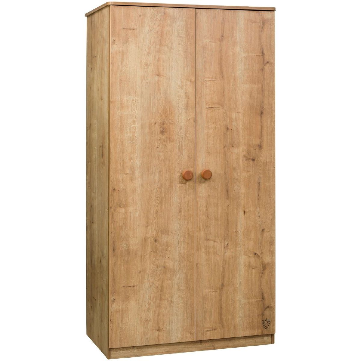 Lasten vaatekaappi Linento Furniture Mocha, 93cm, puukuvioitu