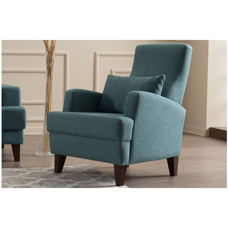 Nojatuoli Linento Furniture Kana Bergere, turkoosi