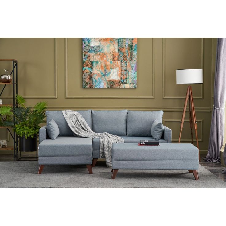 Divaanivuodesohva Linento Furniture Bella Soft Mini, 3-istuttava, vasen
