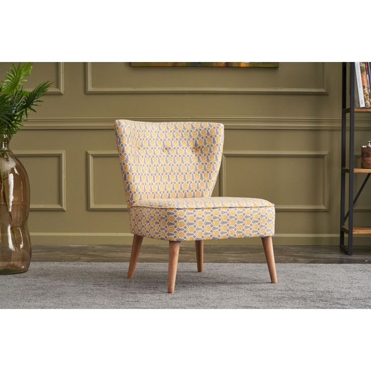 Nojatuoli Linento Furniture Viola Berjer Papatya, monivärinen