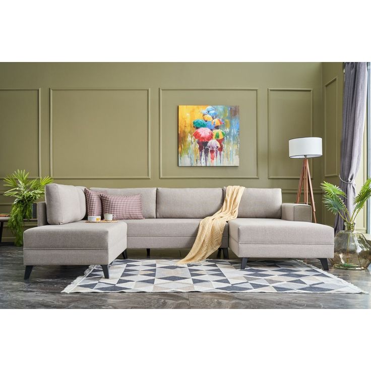 U-vuodesohva Linento Furniture Efsun, 4-istuttava