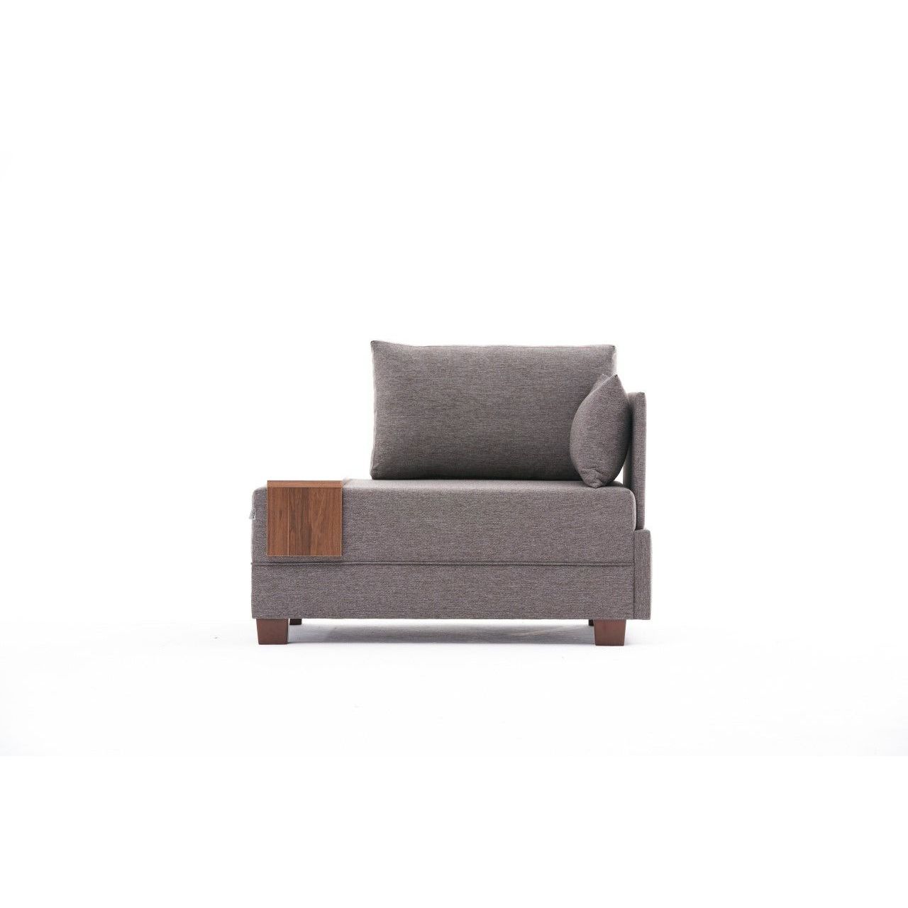Oikea kulmamoduuli/nojatuoli Linento Furniture Fly, ruskea