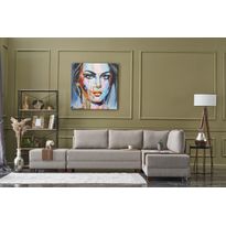 Vuodesohva Linento Furniture Fly, 3-istuttava, oikeakätinen, kerma, Verkkokaupan poistotuote