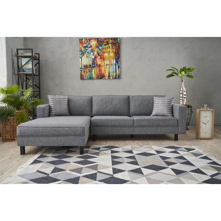 Divaanisohva Linento Furniture Kale Linen, 3-istuttava, vasen