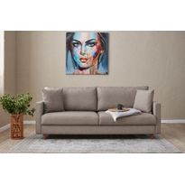 Sohva Linento Furniture Eva, 3-istuttava, leveys 210cm, kerma, Verkkokaupan poistotuote