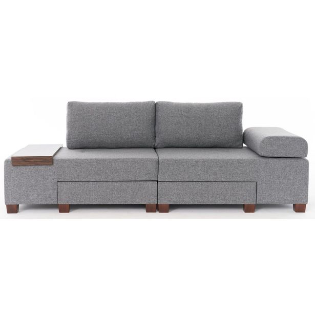 Vuodesohva Linento Furniture Perenna Linen 3:n istuttava harmaa