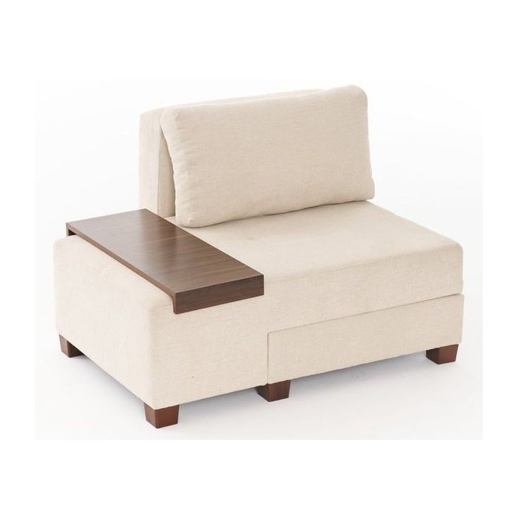Vuodetuoli Linento Furniture Perenna Chenille vasen kermanvalkoinen