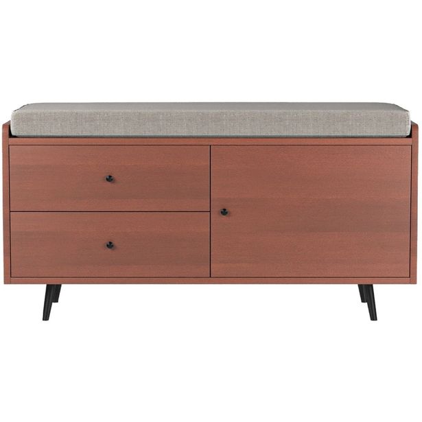 Kenkäkaappi Linento Furniture Lara pähkinä/kerma
