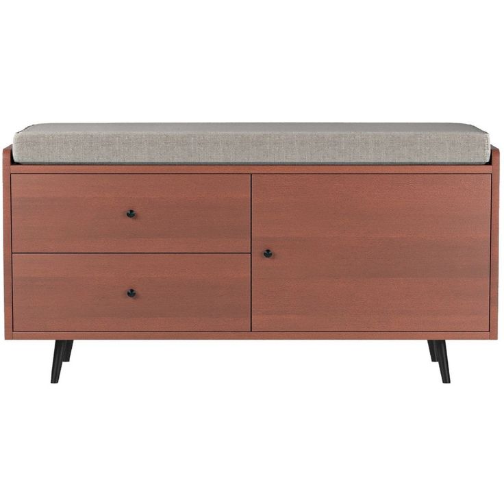 Kenkäkaappi Linento Furniture Lara pähkinä/kerma