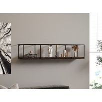 Seinähylly Linento Furniture Miray, leveys 120cm, ruskea/musta