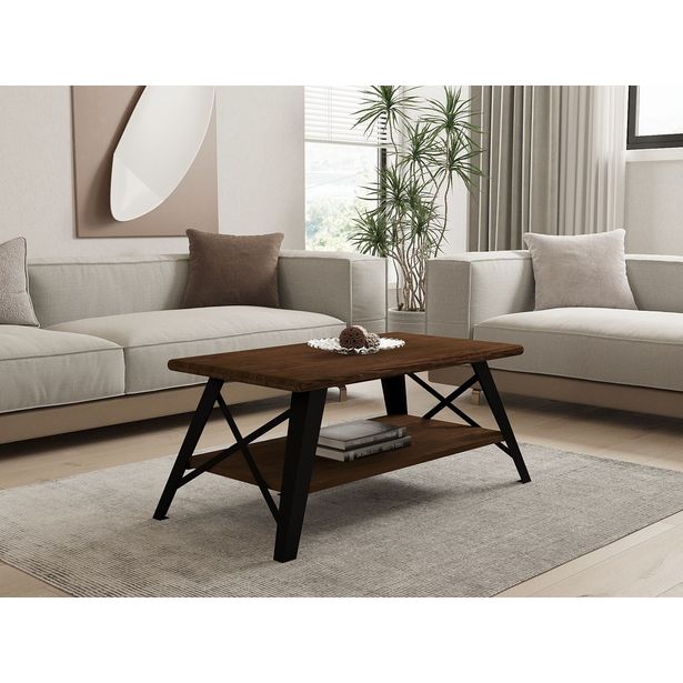 Sohvapöytä Linento Furniture Konik, 98x50cm, ruskea