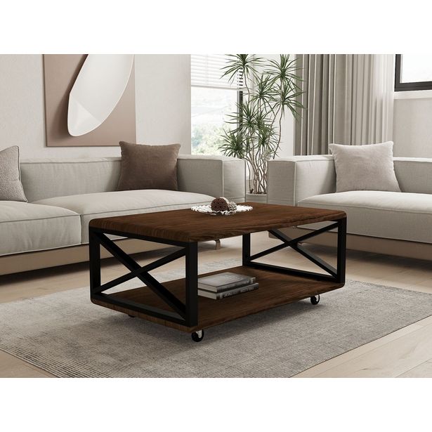 Sohvapöytä Linento Furniture Yuso, 98x60cm, ruskea