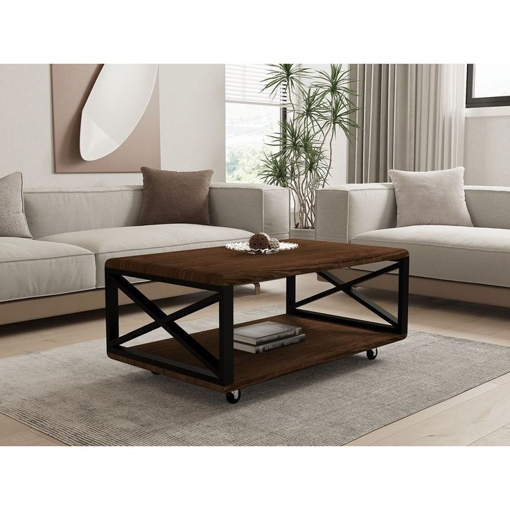Sohvapöytä Linento Furniture Yuso, 98x60cm, ruskea