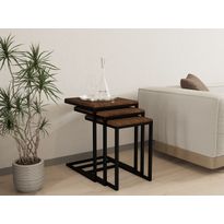 Sarjapöytä Linento Furniture Ege, ruskea