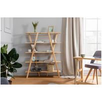 Kirjahylly Linento Furniture Perla, 120x148cm, vaaleanruskea, Verkkokaupan poistotuote