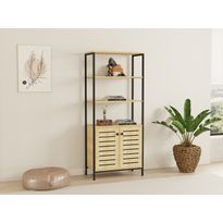 Kirjahylly Linento Furniture Metela, ruskea/musta