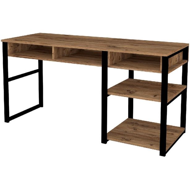 Työpöytä Linento Furniture Emro pähkinä/musta