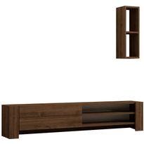 TV-taso ja seinähylly Linento Furniture Naz saksanpähkinä