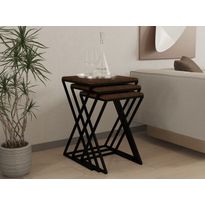 Sarjapöytä Linento Furniture Z Zigon, ruskea/musta