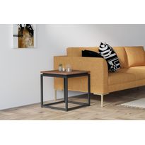 Sohvapöytä Linento Furniture Lale, 45x45cm, ruskea/musta