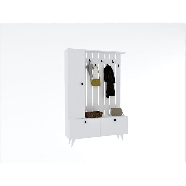 Vaatenaulakko Linento Furniture Lala valkoinen