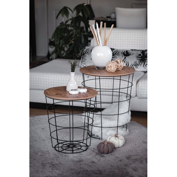 Sarjapöytä Linento Furniture Axel, ruskea/musta