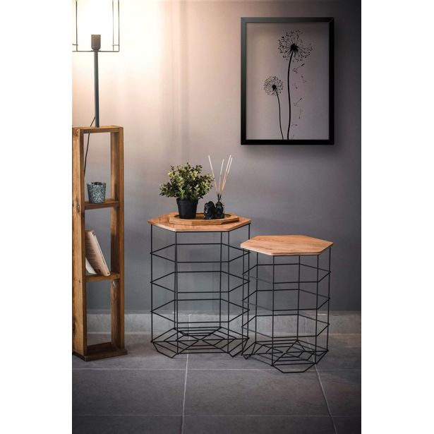 Sarjapöytä Linento Furniture Cedric, ruskea/musta