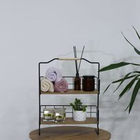 Pöytähyllykkö Linento Furniture Else, ruskea/musta