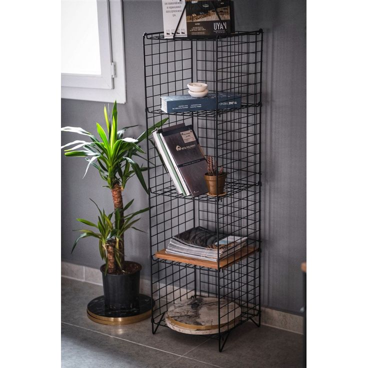 Kirjahylly Linento Furniture Elvis, 37x137.5cm, musta