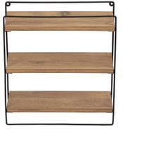 Seinähylly Linento Furniture Eve, leveys 37cm, musta tammi