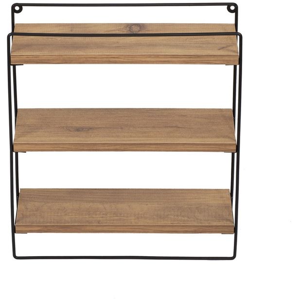 Seinähylly Linento Furniture Eve, leveys 37cm, musta tammi